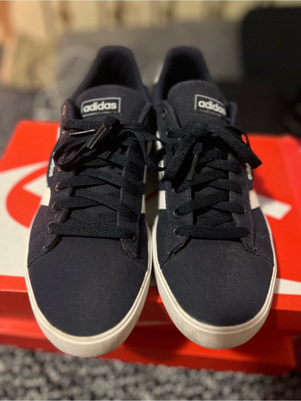 adidas Men's Navy and White Low-Top Sneakers